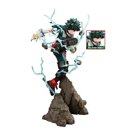 Figura kotobukiya meu herói academia artfxj izuku midoriya ver. 2 edição bônus 29 cm