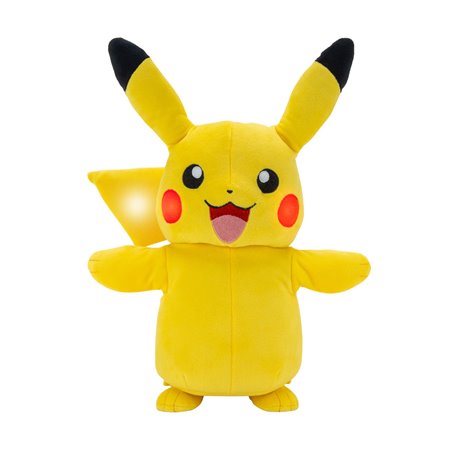 Brinquedo de pelúcia jazwares pokemon pikachu eletrônico