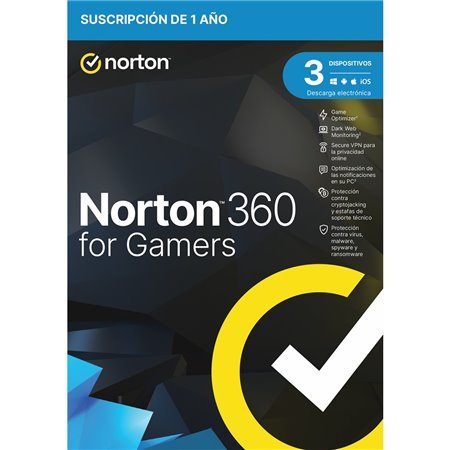 Antivirus norton 360 para gamers 50gb espanhol 1 usuário 3 dispositivos 1 ano na caixa