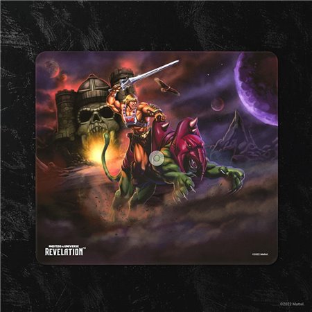 Mousepad para jogos mestres do universo revelação he - man and battle cat 25 x 22cm