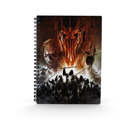 Notebook efeito 3d sd brinquedos o senhor dos anéis exército de mordor