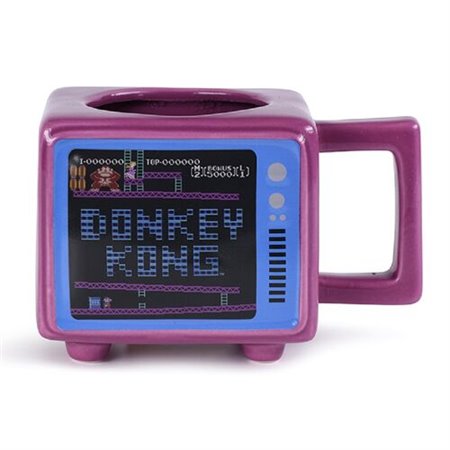 caneca retrô tv donkey kong pirâmide térmica