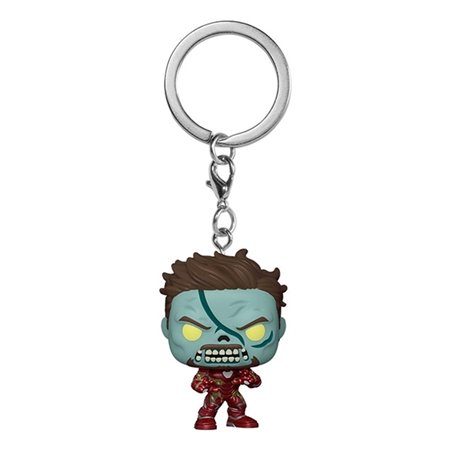 Funko pop chaveiro maravilha e se homem de ferro zumbi 57400