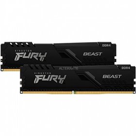 Memória ram ddr4 32gb 2x16gb kingston - 3600mhz - pc4 - 28800 - fury beast black - cl 18 - 1.35v