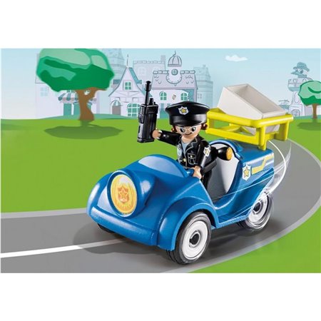 Playmobil pato de plantão mini carro de polícia