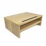 riser de mesa de monitor portátil de madeira Phoenix suporta várias posições até 2 telas organizador de cabo cor de madeira natu