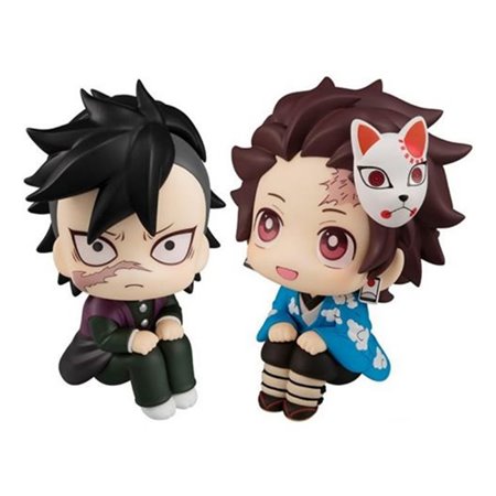 Pacote de 2 figuras megahouse look up genya & tanjiro kamado conjunto de presente de teste final