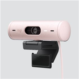 Logitech brio 500 rosa webcam full hd - usb tipo c