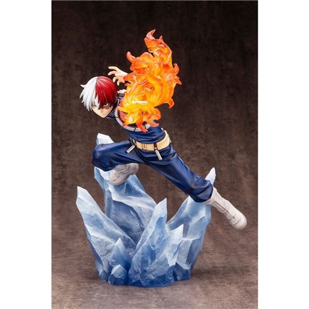 Figura kotobukiya my hero academia artfxj shoto todoroki ver 2 edição bônus pvc escala 1 - 8 26 cm