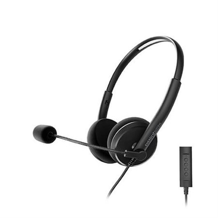 Micro energy sistem headset office 2+ headphones black supraural - 30mm - 3.5mm jack - antipop - 20hz - adaptador usb