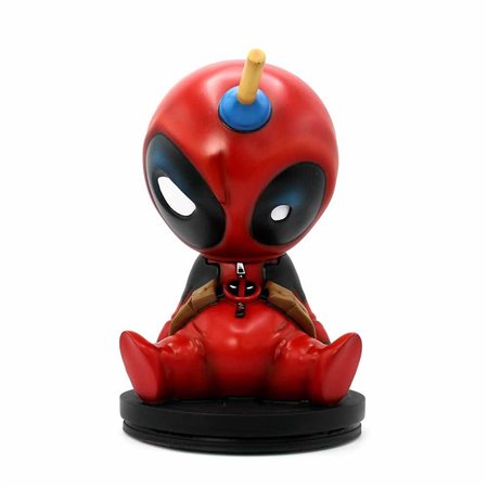 Figura cofrinho semic studios marvel deadpool deadpool skottie jovem