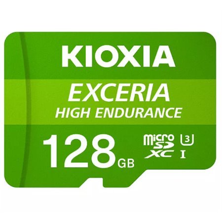 Cartão de memória micro secure digital sd kioxia 128gb exceria high endurance uhs - i c10 r98 com adaptador
