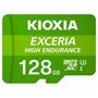 Cartão de memória micro secure digital sd kioxia 128gb exceria high endurance uhs - i c10 r98 com adaptador