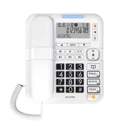 Telefone fixo com cabo alcatel tmax 70 branco