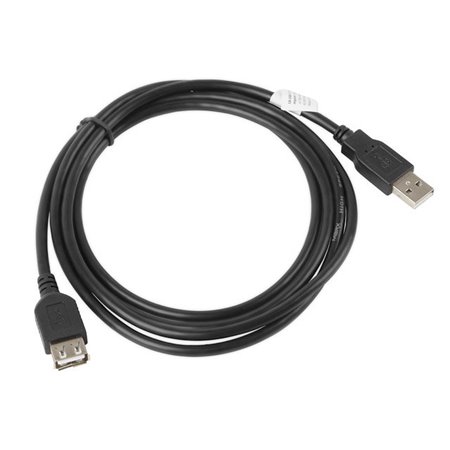 Cabo de extensão Lanberg USB 2.0 macho fêmea 1,8m preto