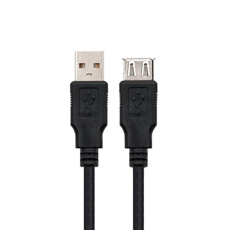 Cabo USB tipo a 2.0 para usb tipo a 2.0 nanocabo 3m preto macho - fêmea