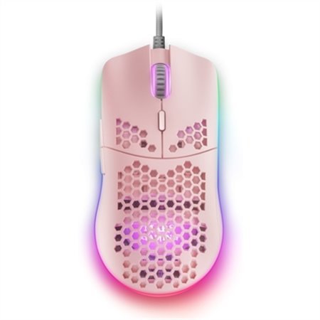 Mouse mouse mars gaming mmax óptico usb 7 botões 12400 dpi rosa
