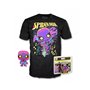 Pop & Tee Marvel Spiderman Black Light Funko + Camiseta Tamanho L