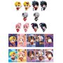 Definir figuras com cartões postais megahouse naruto shippuden petit chara land 10º aniversário