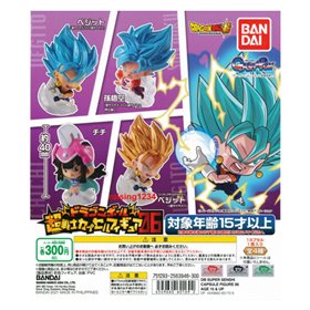 Conjunto de figuras gashapon bandai lote 50 itens cápsula dragon ball super senshi f