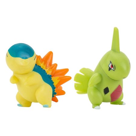 Pack de 2 figuras jazwares pokemon battle cyndaquil & larvitar 5 cm