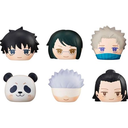 Pacote de 6 figuras antiestresse megahouse jujutsu kaisen gekijouban caixa de pão fofinho