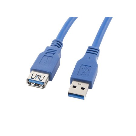 Cabo de extensão Lanberg USB 3.0 macho fêmea 1,8 m azul