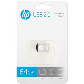 Memória usb 2.0 hp v222w 64gb prata