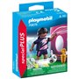 Playmobil especial mais jogador de futebol com parede de gol