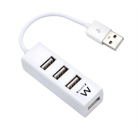Ewent Mini Hub USB 4 Portas - USB 2.0 - Branco
