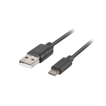 Lanberg usb 2.0 macho cabo - micro usb macho carga rápida 3.0 1,8m preto