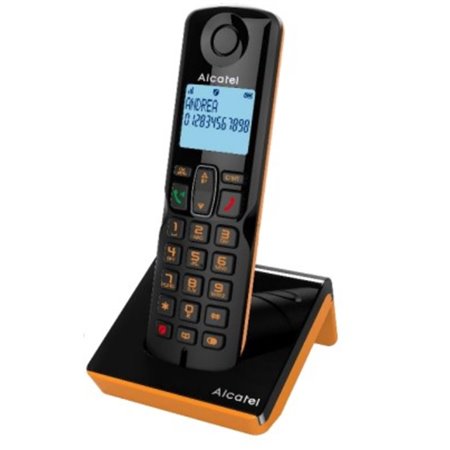 Alcatel s280 ovelha telefone fixo sem fio preto - laranja