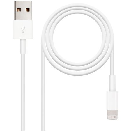 Cabo Lightning Nanocable USB 2.0 para iPhone - USB Macho Macho Branco 1m