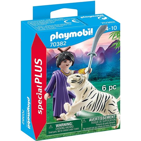 Playmobil lutador asiático com tigre