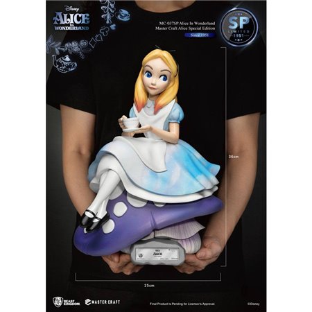 Figura besta reino master craft alice no país das maravilhas edição especial 36 cm