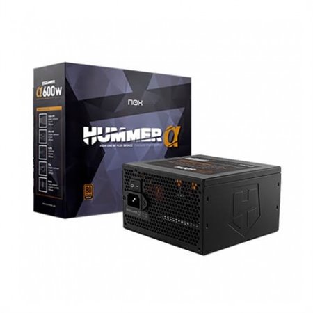 Fonte de alimentação nox 600w hummer alpha x600w 80+ bronze - semi-modular atx