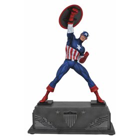 Figura coleção de diamantes maravilha vingadores capitão américa estátua de resina 30 cm coleção premier