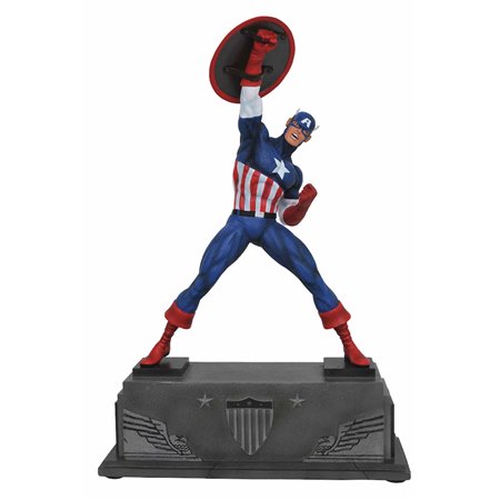 Figura coleção de diamantes maravilha vingadores capitão américa estátua de resina 30 cm coleção premier