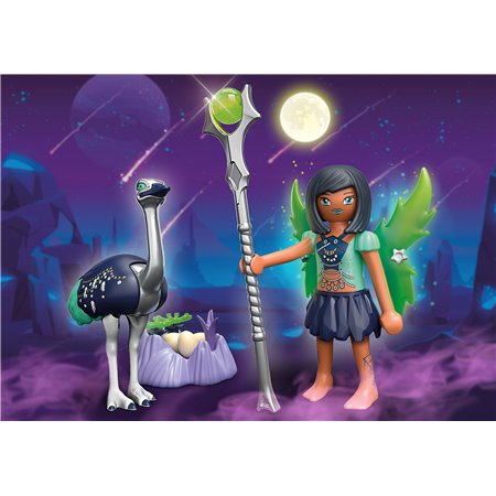 Playmobil ayuma cristal e fada da lua com animais de alma