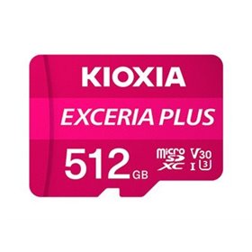 Cartão de memória micro secure digital sd kioxia 512gb exceria plus uhs - i c10 r98 com adaptador