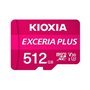 Cartão de memória micro secure digital sd kioxia 512gb exceria plus uhs - i c10 r98 com adaptador