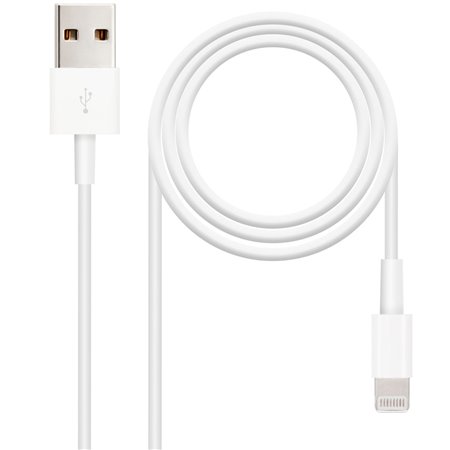 Cabo Lightning Nanocable USB 2.0 para iPhone - USB Macho Macho Branco 2m