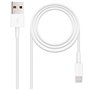 Cabo Lightning Nanocable USB 2.0 para iPhone - USB Macho Macho Branco 2m