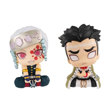 Pacote de 2 figuras Megahouse Demon Slayer Kimetsu no Yaiba Gyomei Uzui