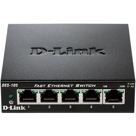 Switch 5 portas 10 - 100 fast ethernet d-link