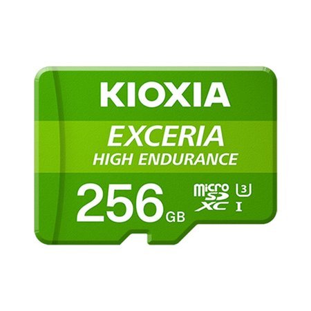 Cartão de memória micro secure digital sd kioxia 256gb exceria high endurance uhs - i c10 r98 com adaptador