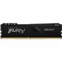 Memória ram ddr4 8gb kingston - 2666mhz - pc4 21300 - fury beast black - cl 16 - 1.35v