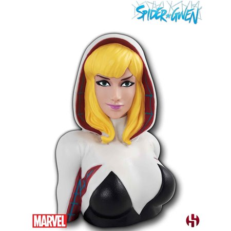 Figura cofrinho semic studios marvel spiderman spider - gwen deluxe