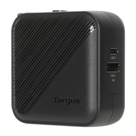 Adaptador de carregador Targus Gan 65 W USB tipo C preto