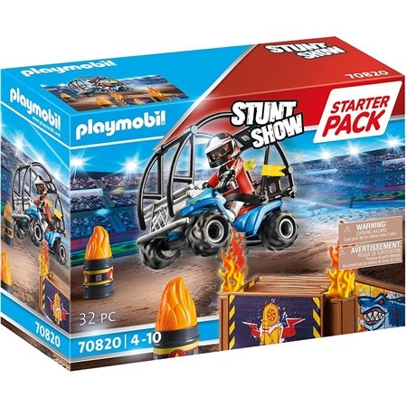 Playmobil starter pack stuntshow quad com rampa de incêndio